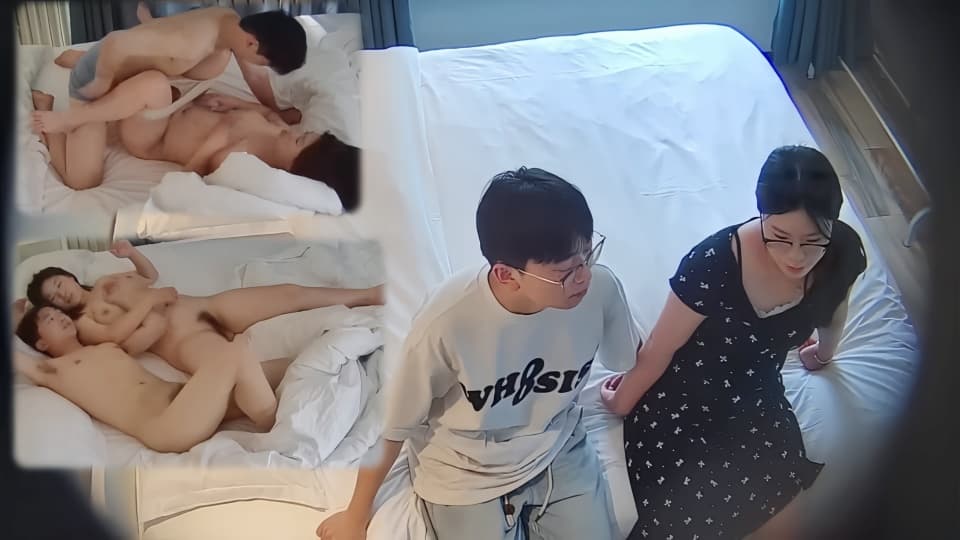 最新流出酒店摄像头偷拍许久不见面的小情侣，钟点房中争分夺秒的释放爱意